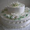 Išskirtinai puoštas vestuvinis tortas